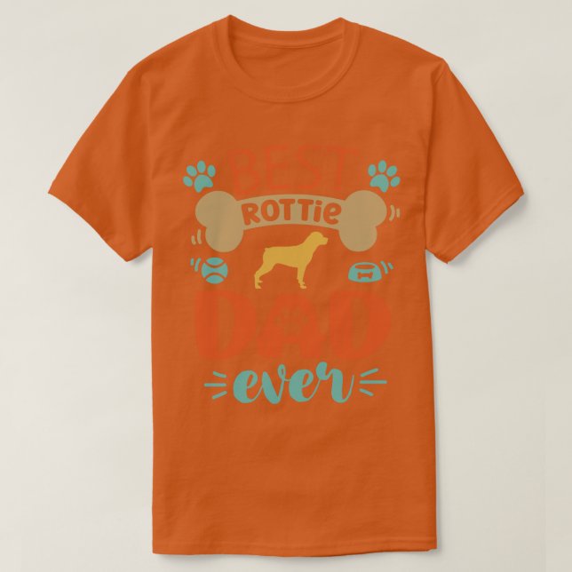 Camiseta Rottie Dog Dad (Diseño del anverso)