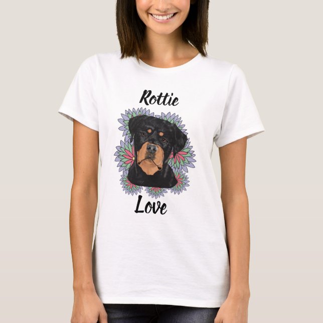 Camiseta Rottie Love Rottweiler Women’s T-Shirt | Cute Dog  (Anverso)