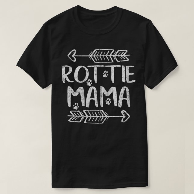 Camiseta Rottie Mama  Rottweiler Lover Owner Funny Dog Mom  (Diseño del anverso)