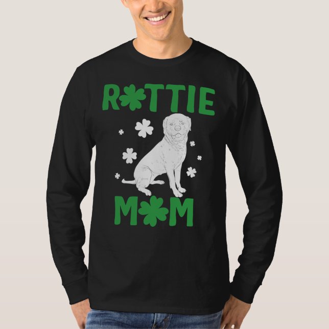 Camiseta Rottie Mom Rottweiler Dog St Particks Day Cute Pu (Anverso)