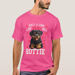 Camiseta Rottie SOLO UNA CHICA QUE AMA A SU PERRO ROTTWEILE