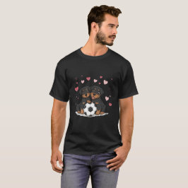 Camiseta Rottwailers with soccer ball for Valentine's Day