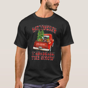 Camiseta Rottweiler A Través Del Camión De Navidades De Nie