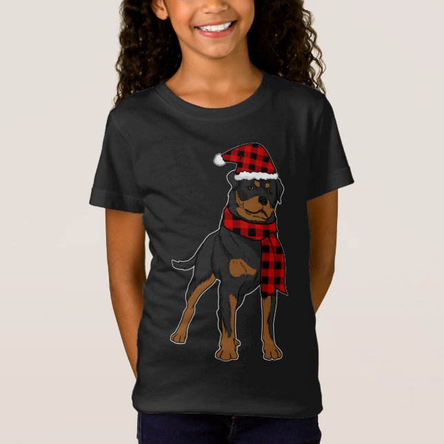 Camiseta Rottweiler Buffalo Navidades de los amantes de los (Anverso)