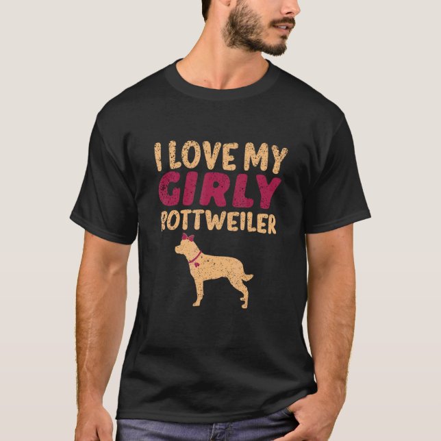 Camiseta Rottweiler Canine Chica Perro Girly Género Revelar (Anverso)