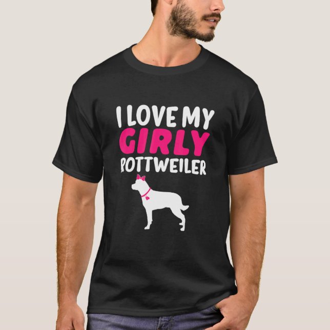 Camiseta Rottweiler Canine Chica Perro Girly Género Revelar (Anverso)
