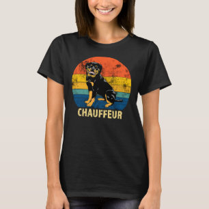 Camiseta Rottweiler Chauffeur Círculo retro Perro
