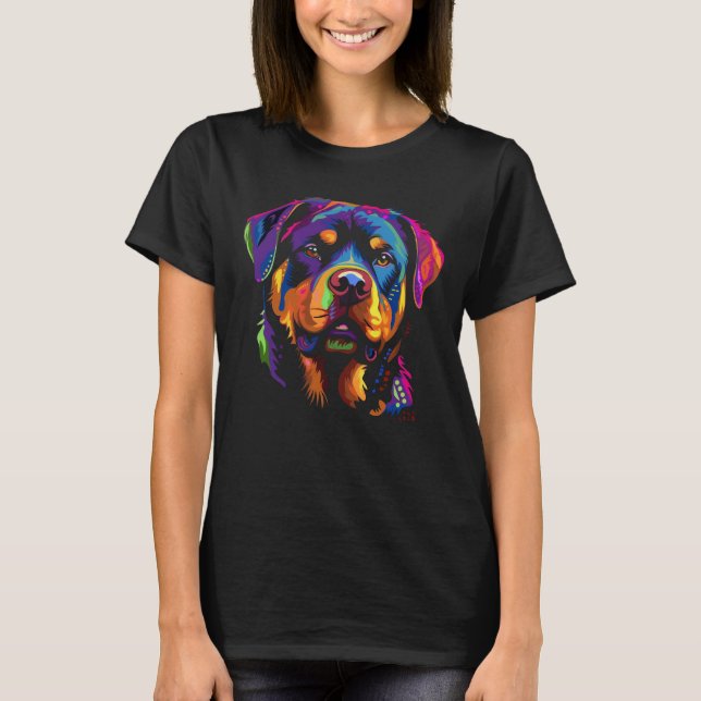Camiseta Rottweiler colorido (Anverso)