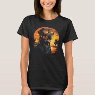 Camiseta Rottweiler Con Gafas De Sol Perro Raro Gracioso Re
