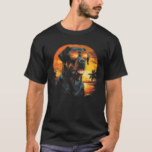 Camiseta Rottweiler Con Gafas De Sol Perro Raro Gracioso Re