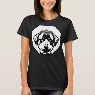 Camiseta Rottweiler Con Raza De Perro Tiara Cute Princesa