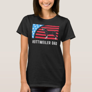 Camiseta Rottweiler Dad con bandera