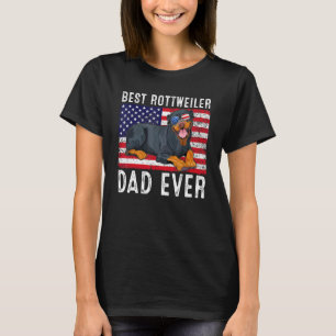 Camiseta Rottweiler Dad Dad Usa Bandera Estadounidense Rott