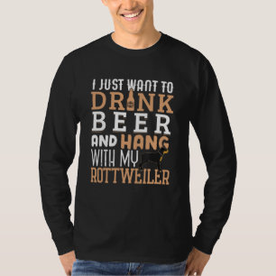 Camiseta Rottweiler Dad Funny Padre's Day Rottie Dog Beer