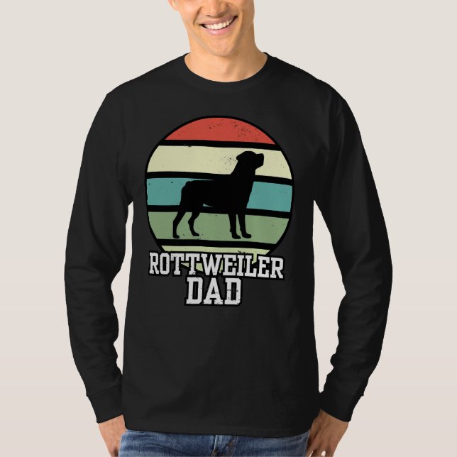 Camiseta Rottweiler Dad I Retro Rottweiler Dad (Anverso)