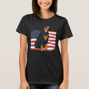 Camiseta Rottweiler Dad Y amp Mom American Flag 4 De Julio