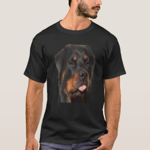 Camiseta Rottweiler De Cara Silenciosa Con Vector De Salida