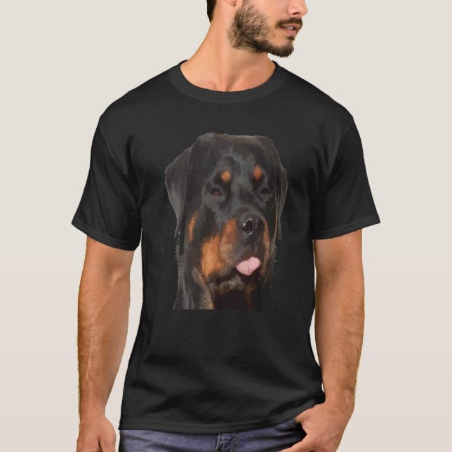 Camiseta Rottweiler De Cara Silenciosa Con Vector De Salida (Anverso)