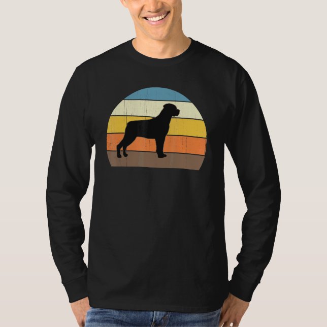 Camiseta Rottweiler de Guay Retro Sunset Rottweiler propio (Anverso)