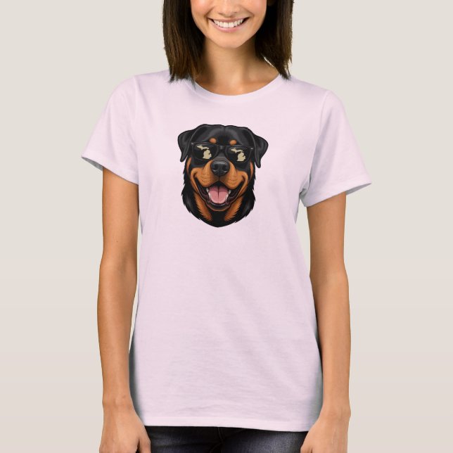 Camiseta Rottweiler de Michigan con gafas de sol (Anverso)