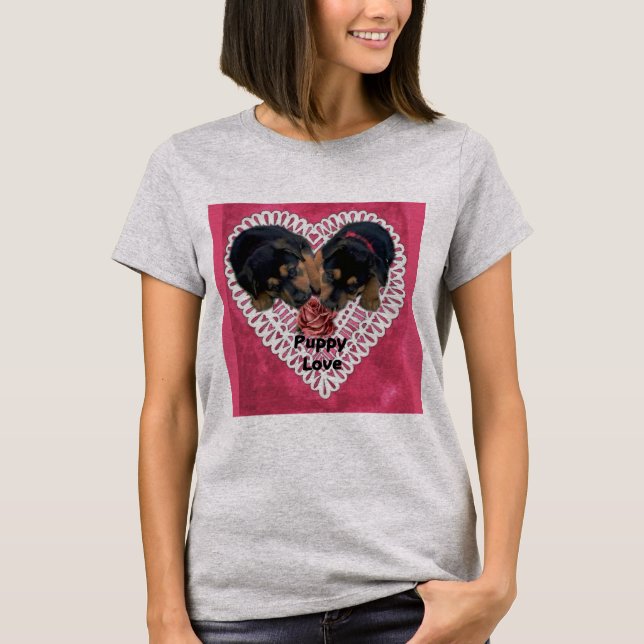 Camiseta Rottweiler Día de San Valentín (Anverso)
