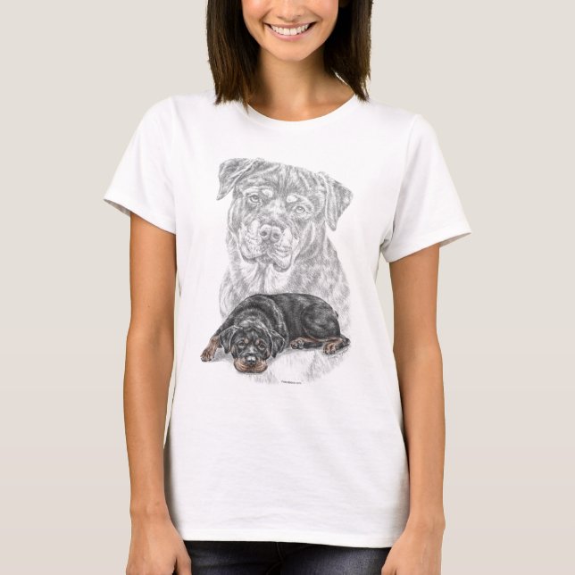 Camiseta Rottweiler Dog Art (Anverso)