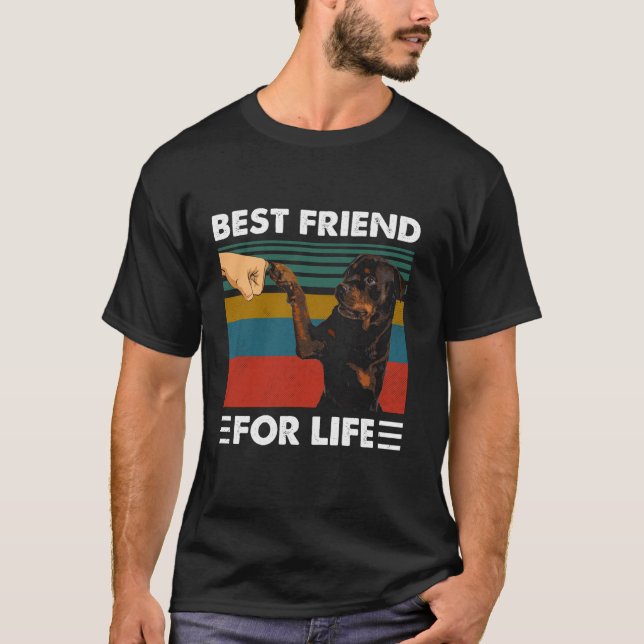 Camiseta Rottweiler Dog Cute Animales Cachorros Mejor Amigo (Anverso)