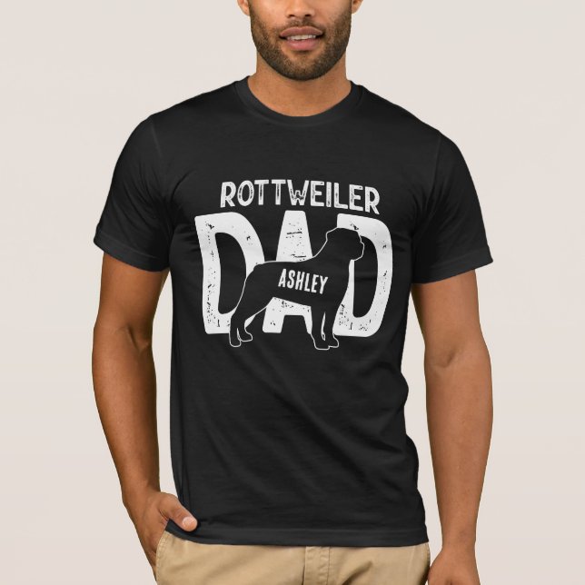 Camiseta Rottweiler Dog Dad Puppy Dad (Anverso)