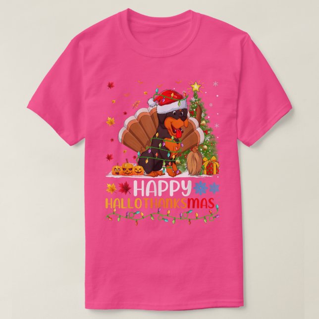Camiseta Rottweiler Dog Lover Funny Happy Rottweiler HelloT (Diseño del anverso)