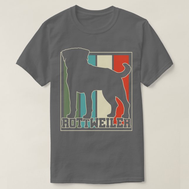 Camiseta Rottweiler Dog Retro (Diseño del anverso)