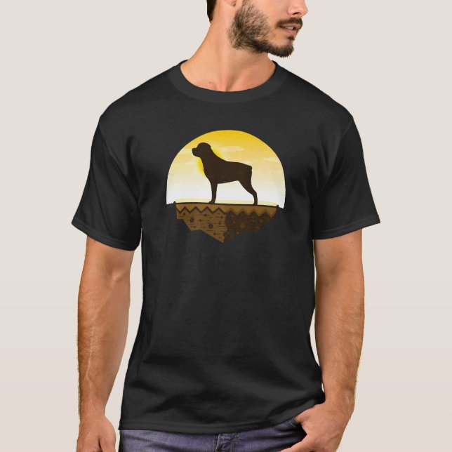 Camiseta Rottweiler Dog Retro 5 (Anverso)