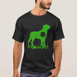 Camiseta Rottweiler Dog St. Patrick's Day Cute Shamrock Pup