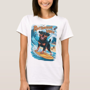 Camiseta Rottweiler Dogs Surfing Adventure