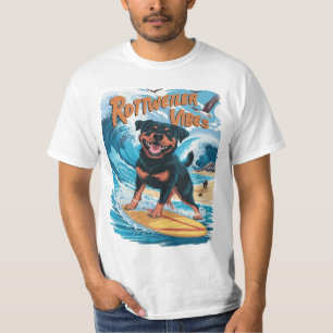 Camiseta Rottweiler Dogs Surfing Adventure