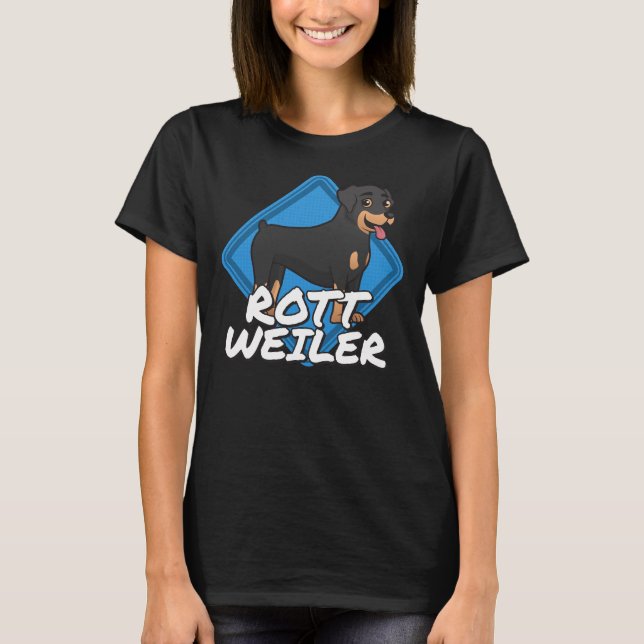 Camiseta Rottweiler El Gran Perro Negro Y Amigable (Anverso)