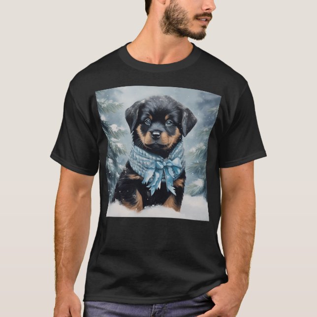 Camiseta Rottweiler En Invierno (Anverso)