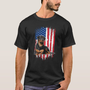 Camiseta Rottweiler Estados Unidos Patriótico América 4 De 
