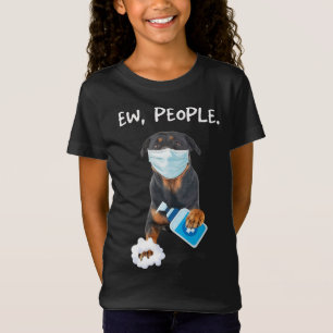 Camiseta rottweiler Ew People Dog usando una máscara de la 