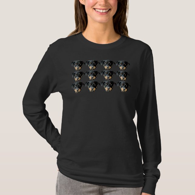 Camiseta Rottweiler Face Mask Dogs Rottweilers (Anverso)