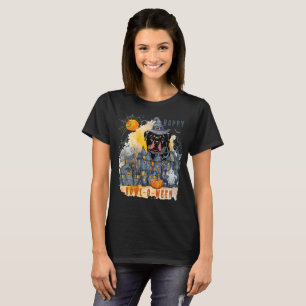 Camiseta Rottweiler Feliz Howl-o-ween Casas Fantasmales Div
