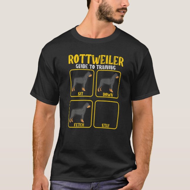 Camiseta rottweiler guide to training dogs rottweiler mama  (Anverso)