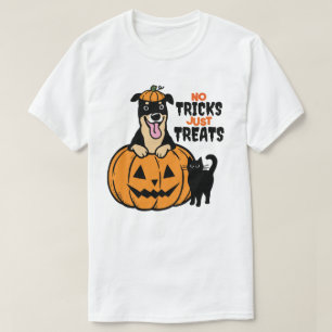 Camiseta Rottweiler Halloween Sin Trucos Solo Golosinas