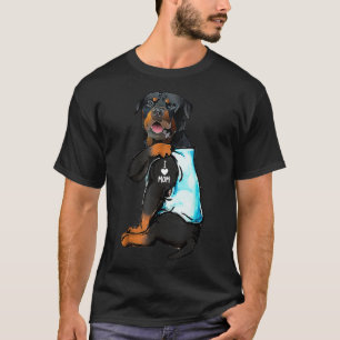 Camiseta Rottweiler I Love Mom Tattoo