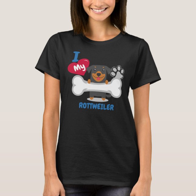 Camiseta Rottweiler I Love My Rottweiler (Anverso)