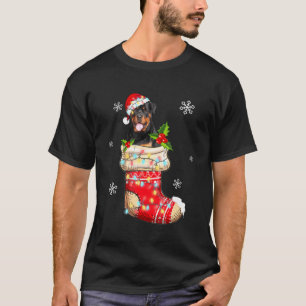 Camiseta Rottweiler In Socks Navidades Perro Ama A Los Xmas