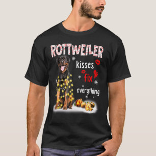 Camiseta Rottweiler Kiss arregla todo lo que los Navidades 