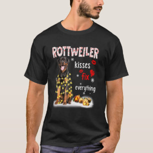 Camiseta Rottweiler Kiss arregla todo lo que los Navidades 