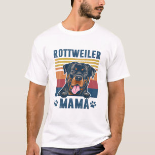 Camiseta Rottweiler Mama Mother Retro Regala A La Madre Del