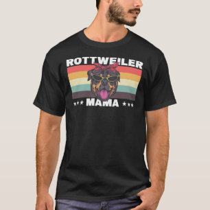 Camiseta Rottweiler Mama Rottweiler Hipster Hippie Mom