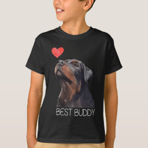 Camiseta Rottweiler Mejor Corazón de Perro Buda